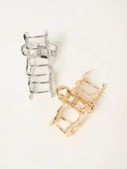 FatFace 2 -pack metalen klauwclips met strik