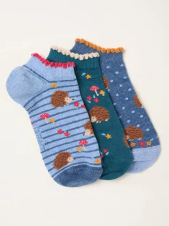 FatFace 3 Pairs of Trainer Socks