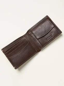 FatFace Corner Stitch Detail Leather Wallet