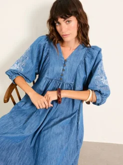 FatFace Denim Midi Dress