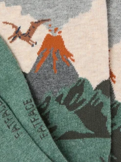 FatFace Dinosaur Scene Socks