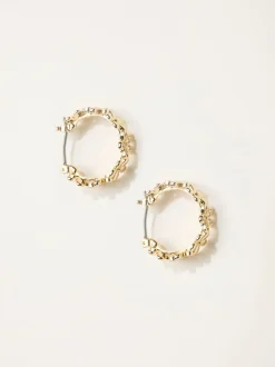 FatFace Flower Hoop Earrings