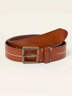 FatFace Stitch Detail Leather Belt