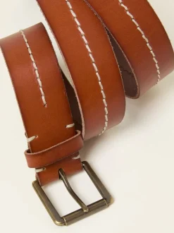 FatFace Stitch Detail Leather Belt