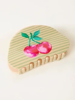 FatFace Stripe Cherry Claw Clip