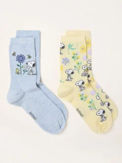 FatFace Two Pack Snoopy Bee Socks in a Box