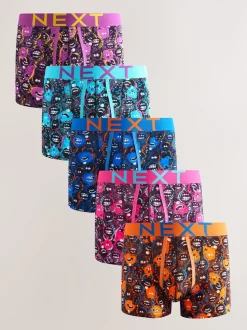 Felblauw met monster - Boxershorts met A-voorkant