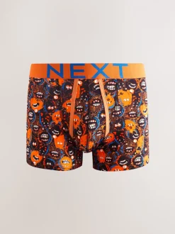 Felblauw met monster - Boxershorts met A-voorkant