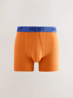 Felblauw/Oranje stip - Verpakking van 10 - Boxershorts met A-voorkant