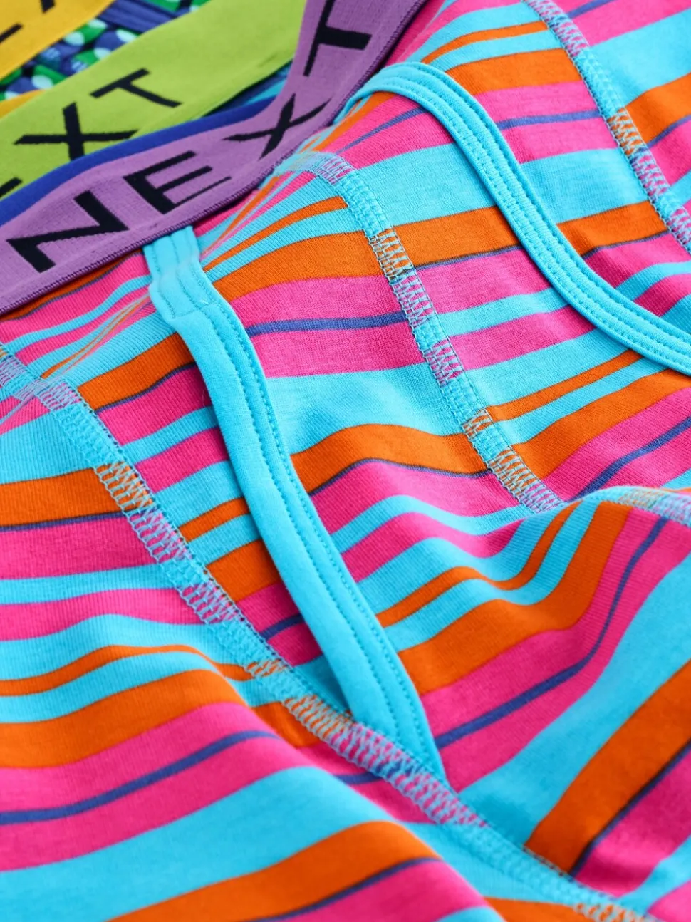 Felblauw/Oranje stip - Verpakking van 10 - Boxershorts met A-voorkant