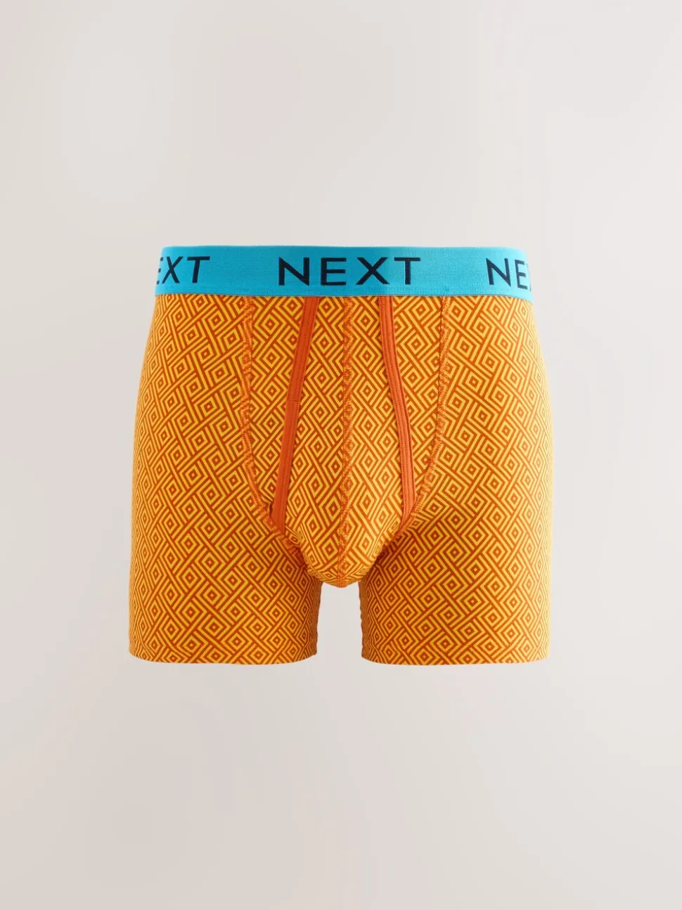 Felblauw/Oranje stip - Verpakking van 10 - Boxershorts met A-voorkant