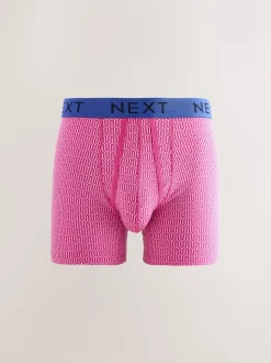 Felblauw/Oranje stip - Verpakking van 10 - Boxershorts met A-voorkant