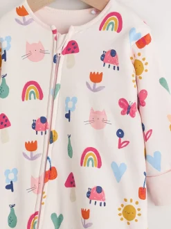 Felgekleurd met figuurtjes - 2.5 TOG gewatteerde babypyjama