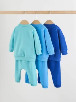 Felle blauwtinten - Baby Sweatshirt en Joggingbroeken Set 6 stuks (0mnd-3jaar)