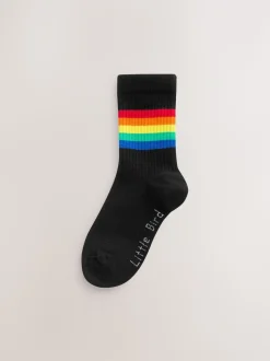 Felle regenboogkleuren - Little Bird by Jools Oliver set van 3 paar tubesokken met strepen