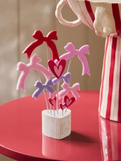 Felt Bows and Hearts Ornament