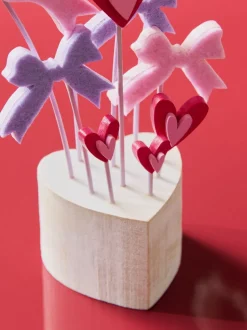 Felt Bows and Hearts Ornament