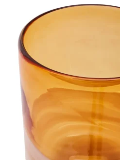 Fifty Five South Cleo Glass Vase with Gold Finishing