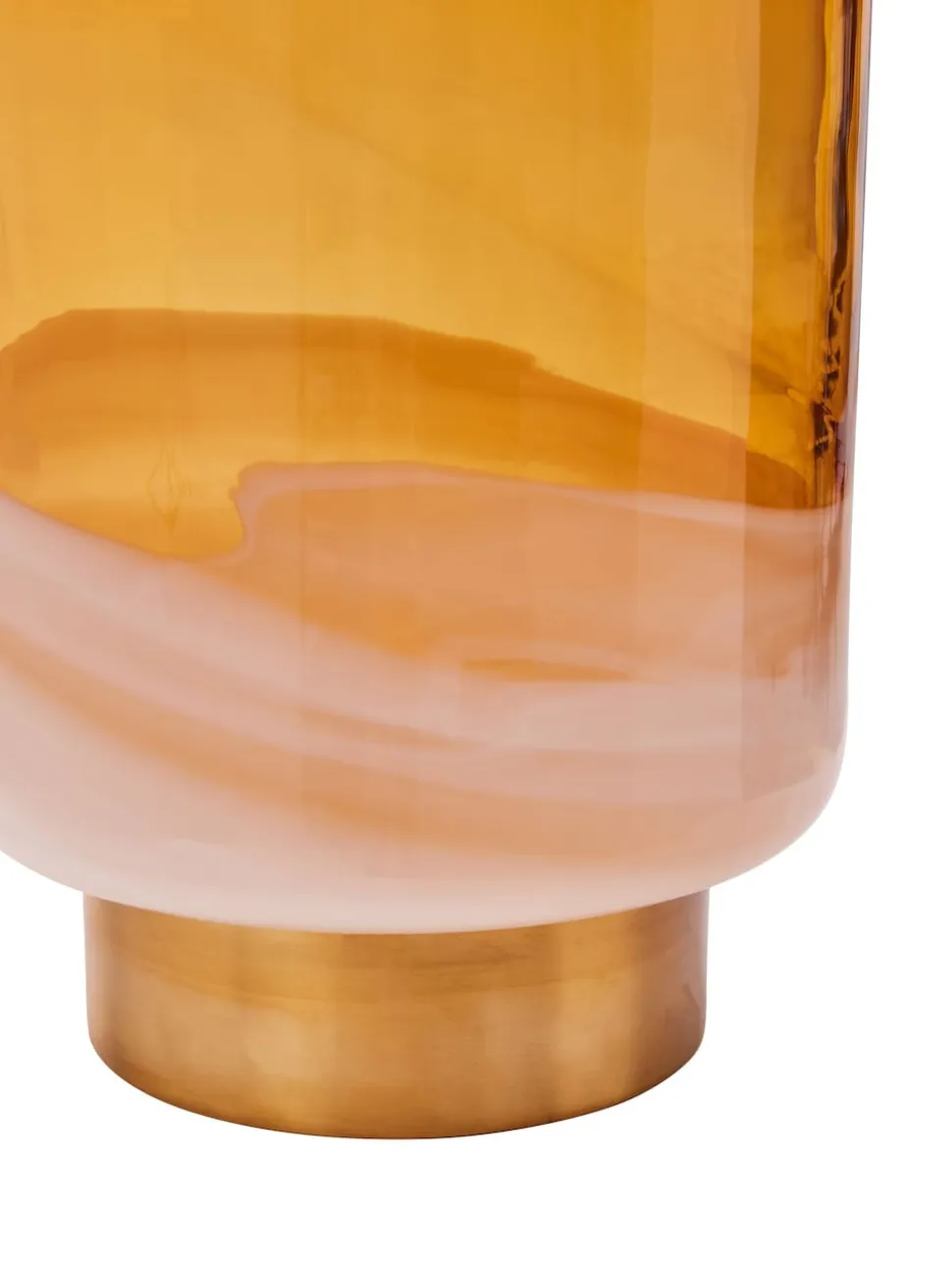 Fifty Five South Cleo Glass Vase with Gold Finishing
