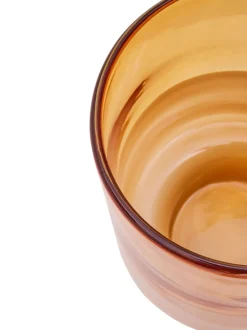 Fifty Five South Cleo Glass Vase with Gold Finishing