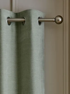Fine Chenille Eyelet Curtains