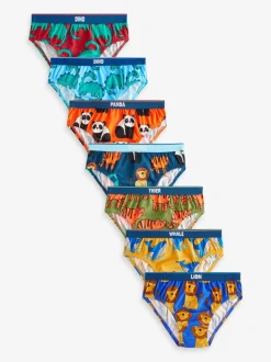 Fleurig met dieren - Set van 7 katoenen slips (1,5-10jr)