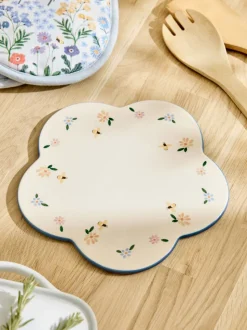 Floral Ceramic Trivet