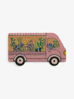 Floral Van Shaped Doormat