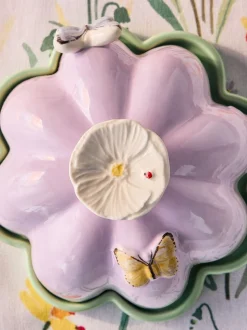 Floral Wildlife Butter Dish