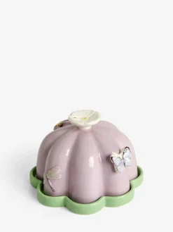 Floral Wildlife Butter Dish