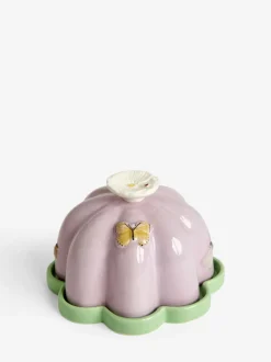 Floral Wildlife Butter Dish