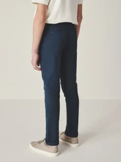 French marineblauw - Stretchy chino's (3-17jr)