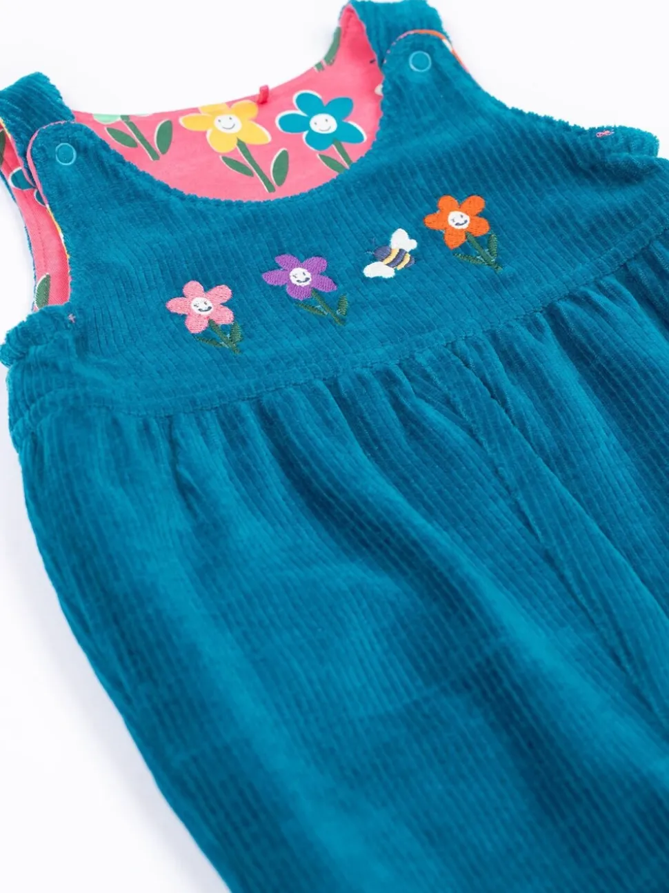Frugi Blue Helen Reversible Dungarees