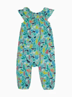 Frugi Blue Maris Playsuit Dungarees
