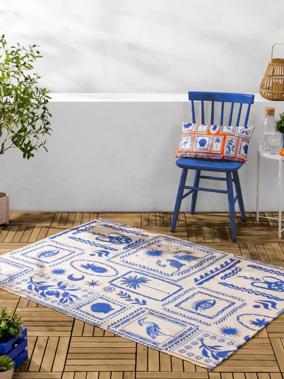 Furn Frieze Abstract Outdoor/Indoor Washable Rug