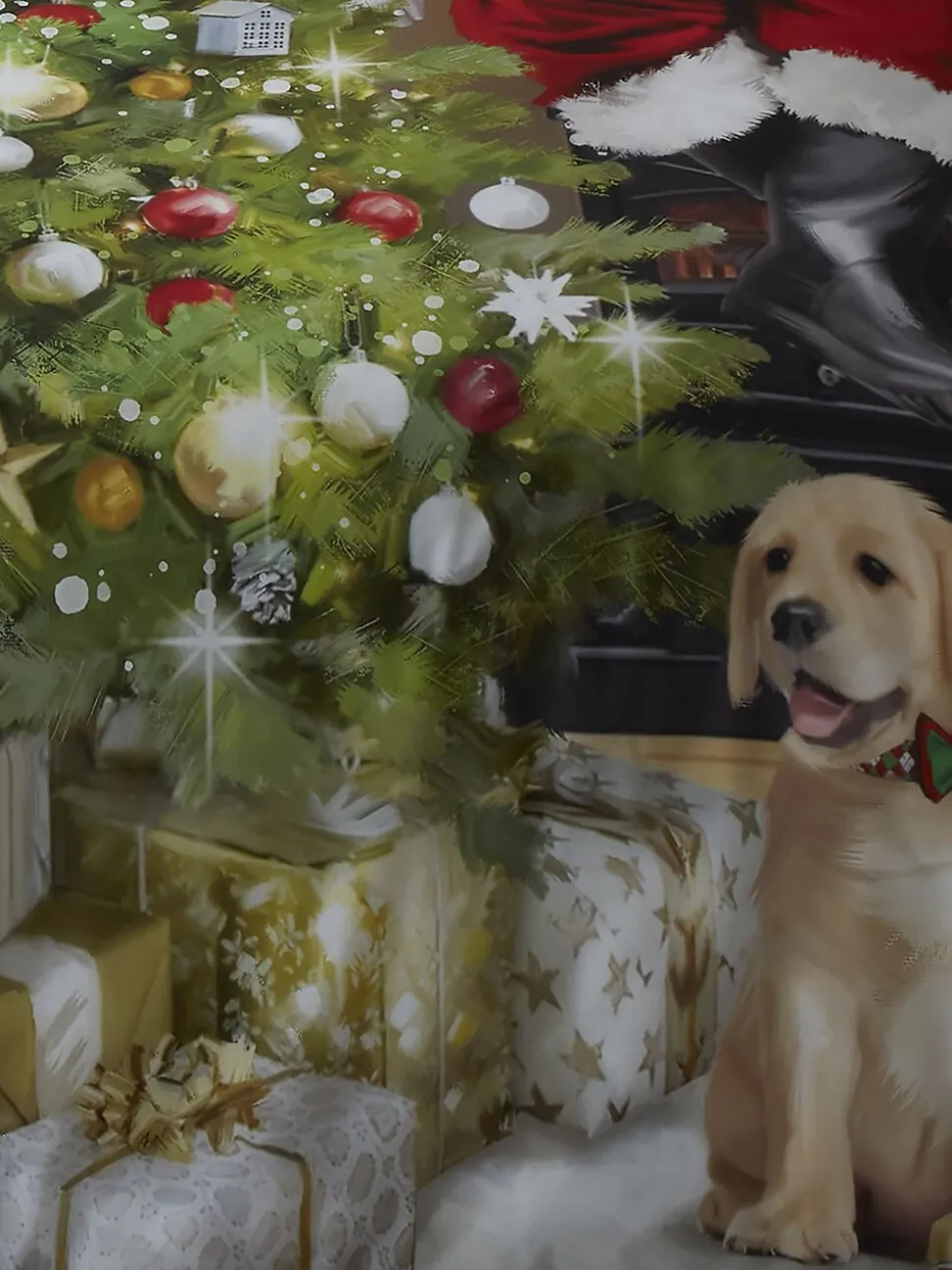Fusion Kerstmis Boom Feestelijk Ringgordijn Enkel Paneel