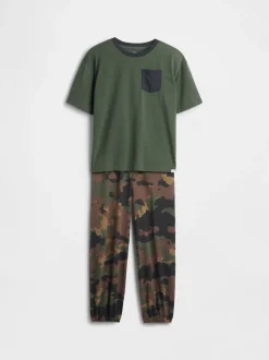 Gap camouflage pyjama met korte mouwen (6-13jr)