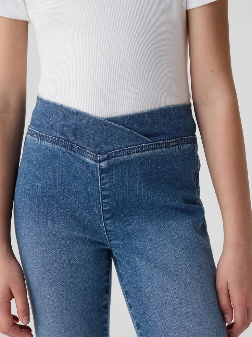 Gap High Waisted Crossover Flare Jeans (5-13yrs) (5-13yrs)