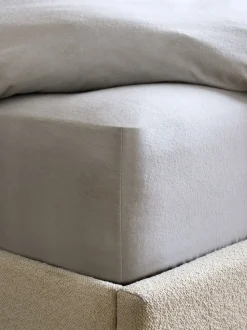 Geborsteld superzacht katoenen laken