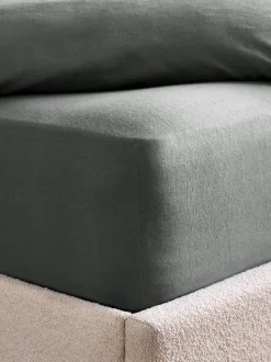 Geborsteld superzacht katoenen laken