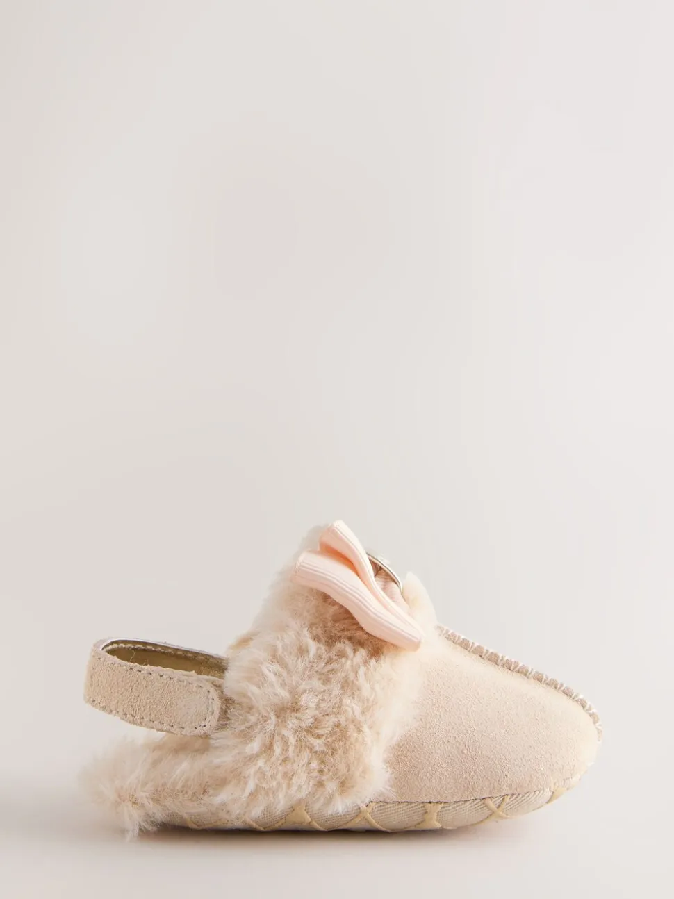 Gebroken wit - Baker by Ted Baker gewatteerde muiltjes met imitatiebont voor babymeisjes
