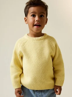 Geel - Chenille Knitted Crew Neck Jumper (3mths-7yrs)