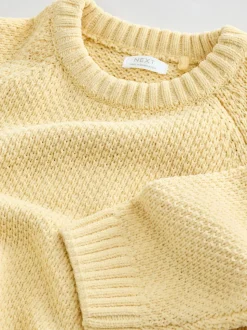 Geel - Chenille Knitted Crew Neck Jumper (3mths-7yrs)