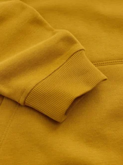 Geel - Effen jersey hoodie (3-16 jr)
