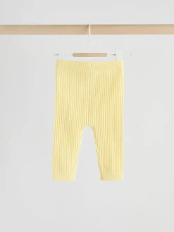 Geel - Gebreide babytrui en leggings set 2 -delig (0mnd -3jr)