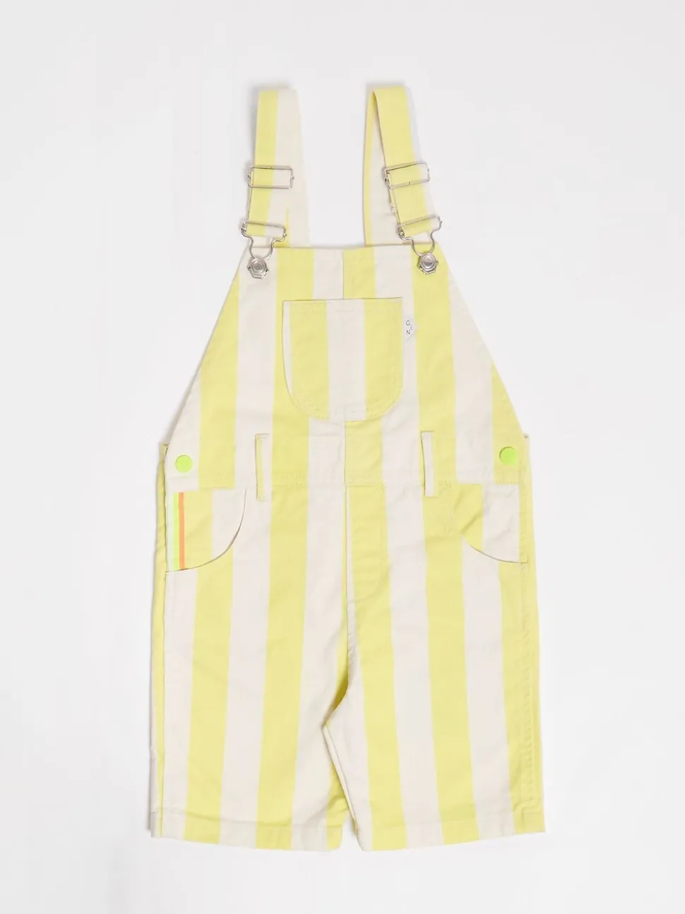 Geel - Gestreepte shorts tuinbroek