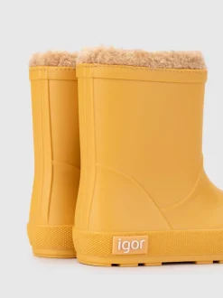 Geel - Igor Yogi nep bont gevoerde warme Laarzen