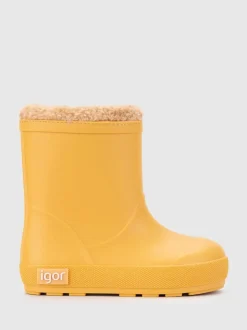 Geel - Igor Yogi nep bont gevoerde warme Laarzen