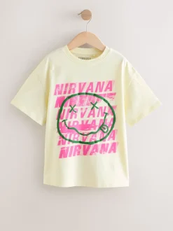 Geel - Nirvana Oversized Graphic T-Shirt (3-16yrs)