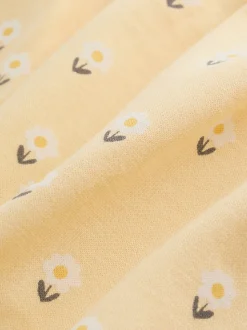 Geel ditsy - Babyjersey bretelbroeken en Bodysuits Set van 2 stuks (0maanden -3jaar)